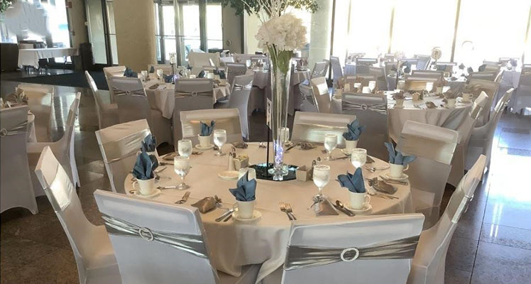 Table with Wedding Decorations onit